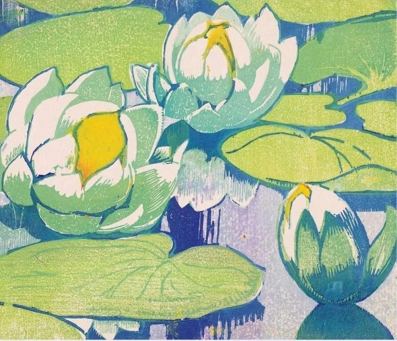 Waterlilies Mabel Royds 1938 VINTAGE art print