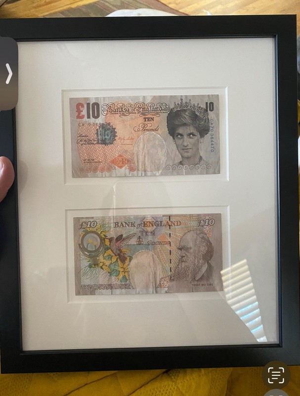 Banksy Di-Faced Tenner Double Frame Limited Edition Offset Lithograph Print