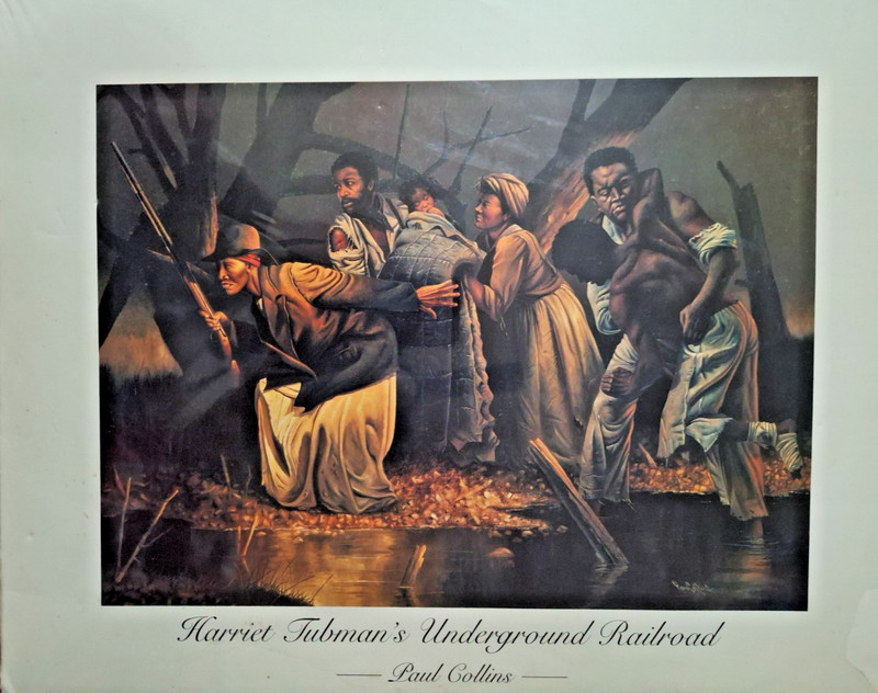 Harriet Tubman’s Underground Railroad Art Print Paul Collins 16 x 20 Vintage NEW