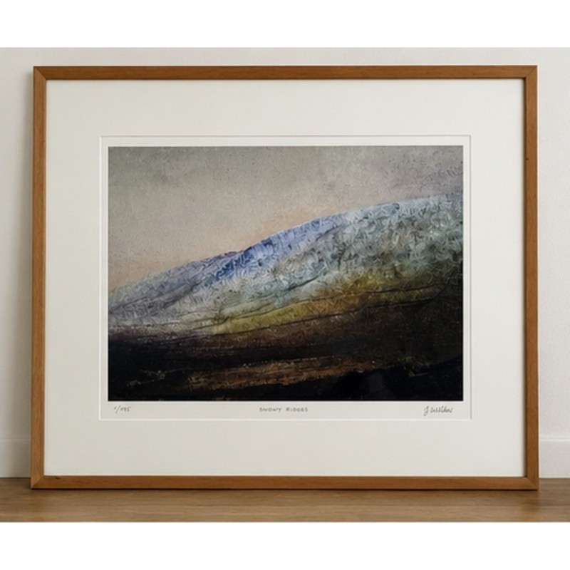 Signed Limited Edition Landscape Print 1/195 J Wilkes Snowy Ridges Framed gallery