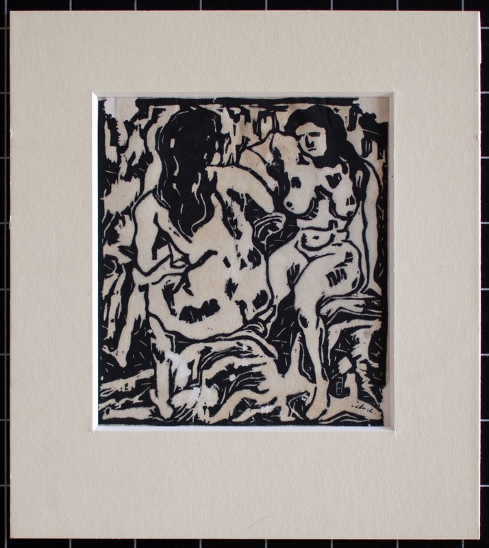 Eberhard Viegener Female Nude Expressionism Monogrammed Woodcut Circa 1920 gallery