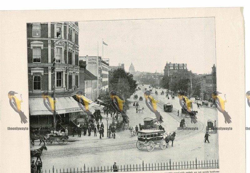 Pennsylvania Avenue, Washington DC, USA, Book Illustration (Print), 1899