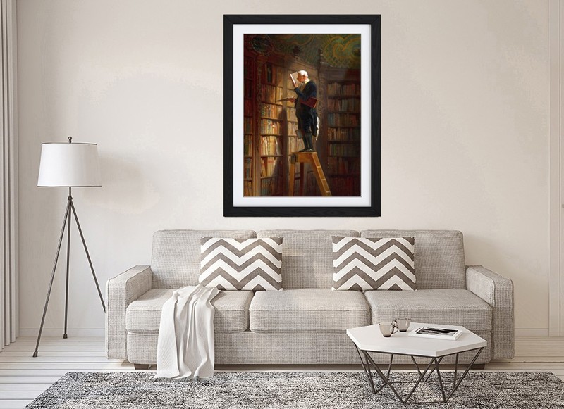 Bookworm By Carl Spitzweg Framed Print Wall Art Picture A1 A2 A3 Size gallery