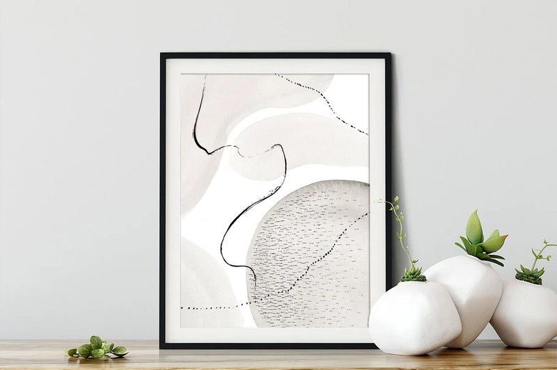 Neutral wall Art Decor Prints Abstract Beige Minimalist Posters Line Art gallery
