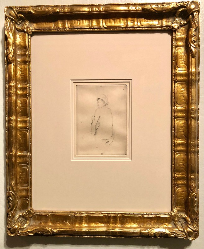 BERTHE MORISOT etching Impressionist antique frame gallery