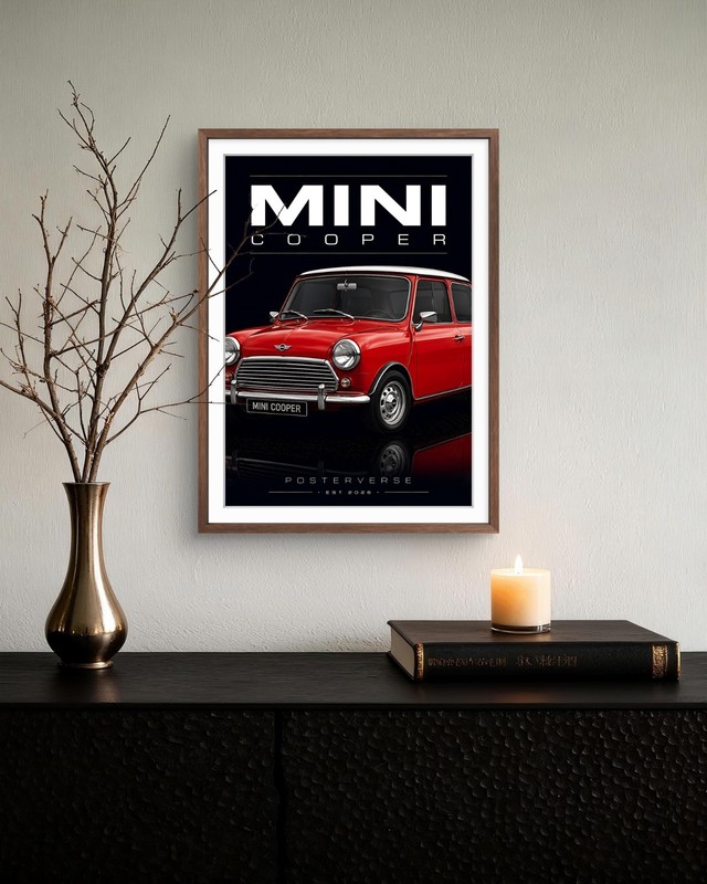 MINI Cooper | Poster Wall Art Print | Automotive Gift | By POSTERVERSE gallery