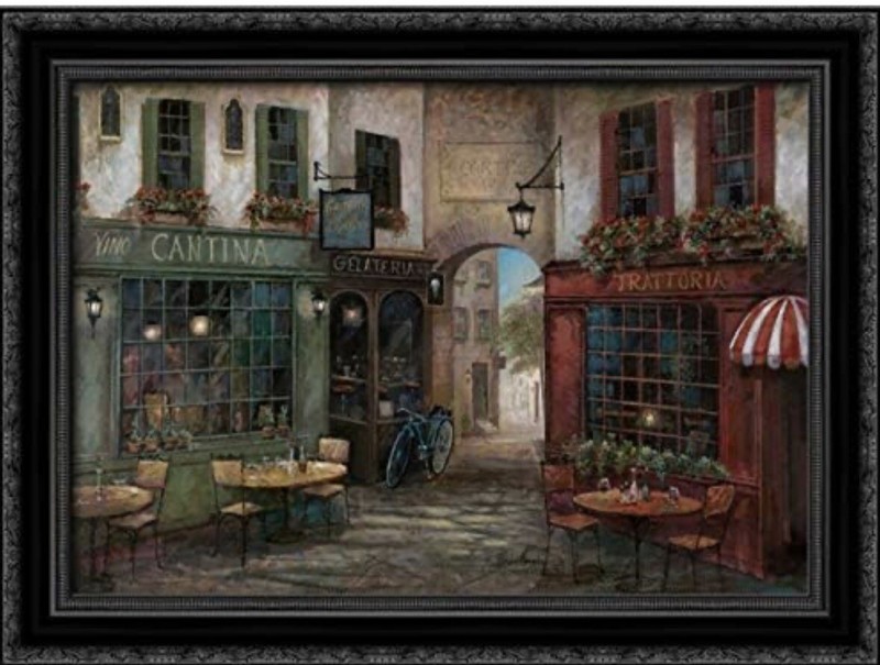 22×18” COURTYARD AMBIANCE by RUANE MANNING – DOUBLE MATTE, GLASS and FRAME