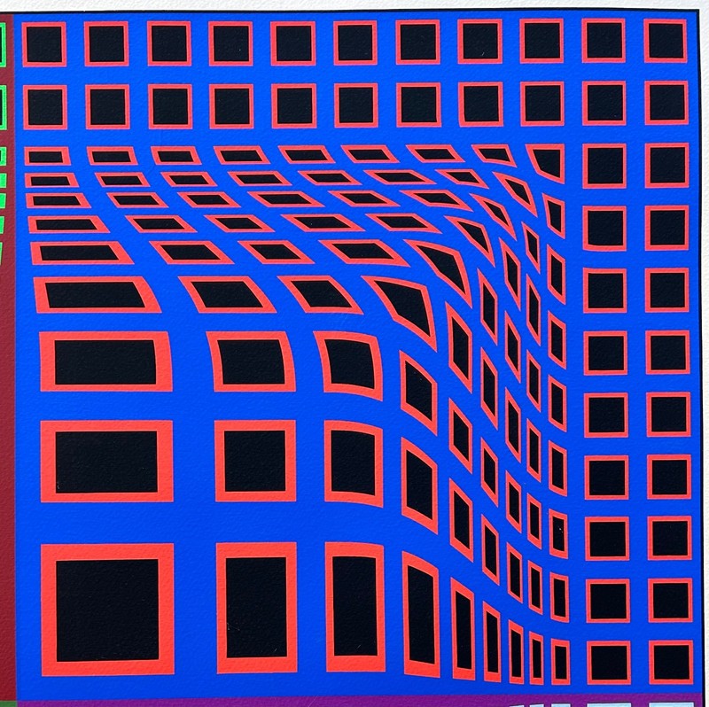 DEFECTIVE Victor Vasarely original signed limited Op Art serigraph Sinp G3D gallery