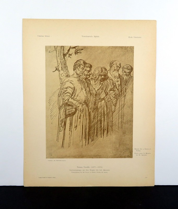 Group of Spectators from the Miracle of Saint Anthony, 1896 German lithograph