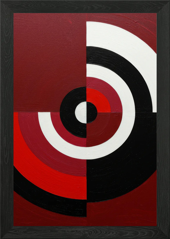 Abstract Geometric Painting with Co Framed Wall Art Poster Canvas Print Picture