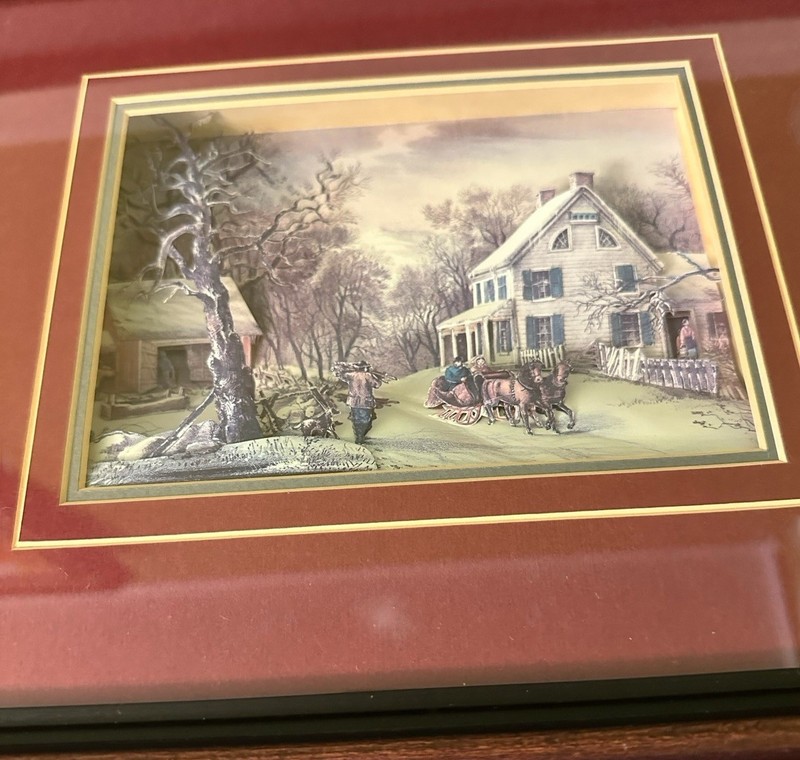 Handcut Paper Tole Victorian 3D Shadow Box Deep Frame Set Of 3 Glass Gallery gallery