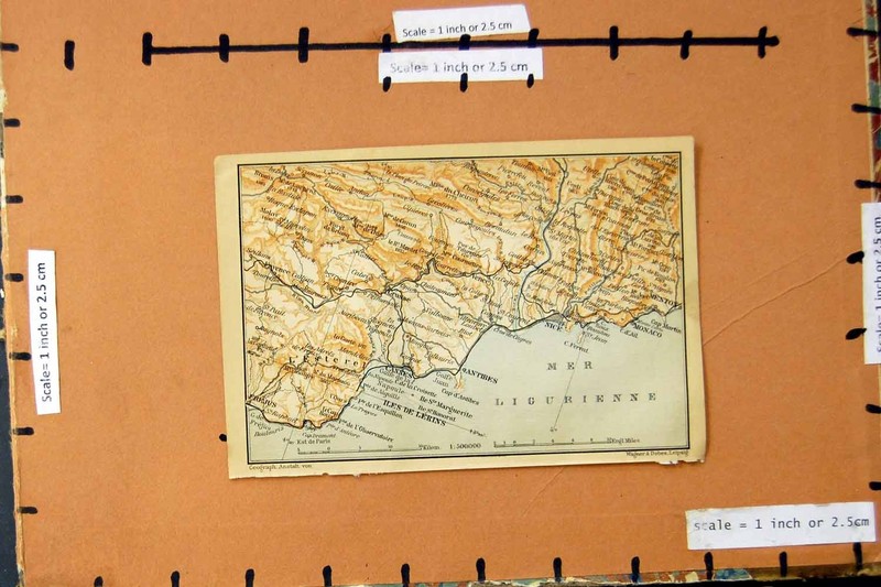 Old Antique Print Map 1902 France Nice Monaco Menton Cannes Iles Lerins 20th