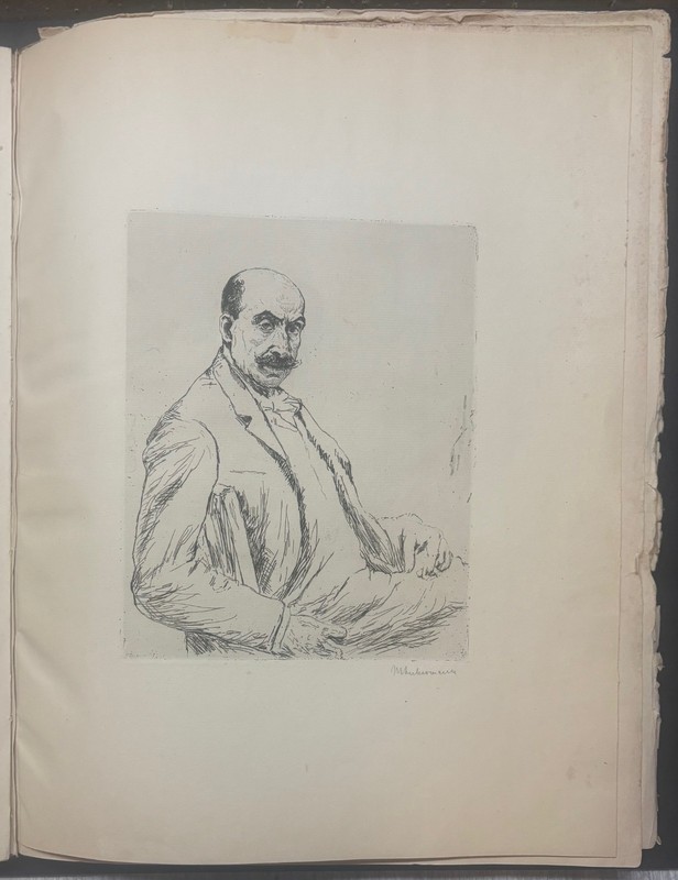 Rare 1909 MAX LIEBERMANN Sieben Radierungen Book w SIGNED SELF PORTRAIT Etching gallery
