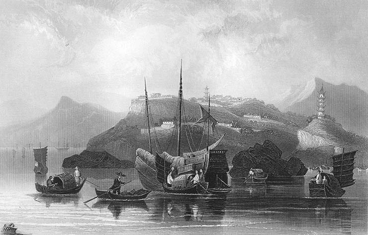 China, KINMEN QUEMOY ISLAND FORT Battle of Guningtou ~ 1842 Art Print Engraving