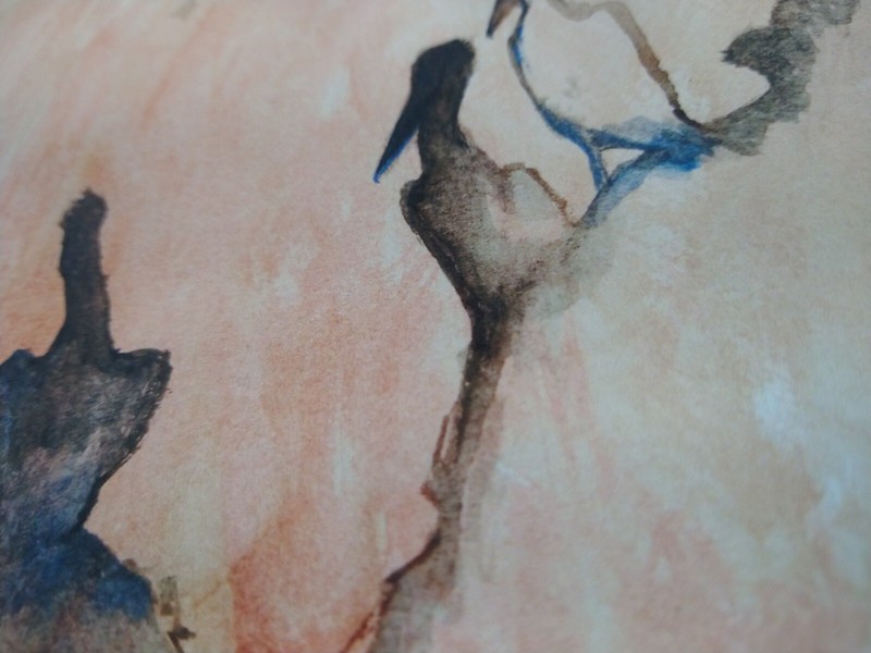 Pelicans Art Print, Watercolor, Signed, Archival Paper 8.5x11" gallery