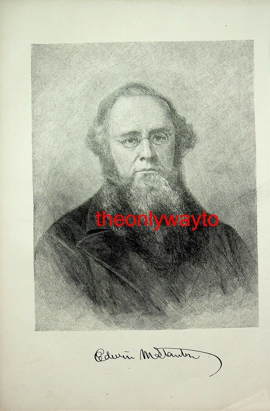 Edwin M Stanton, Union Secretary Of War, Book Illustration (Print), 1886/7