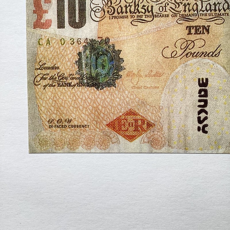 BANKSY Banknote Princess Di-Faced De Faced Tenner £10 Note Signed + Dismaland gallery