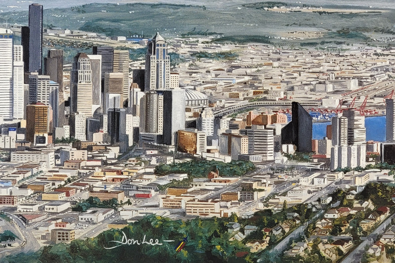 Vintage Blue Angels US Navy Aviation Art by Don Lee Seattle Seafair Puget Sound gallery