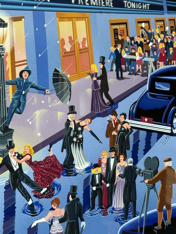 MELANIE TAYLOR KENT VINTAGE RADIO CITY MUSIC HALL ART DECO DANCE SERIGRAPH 1989 gallery