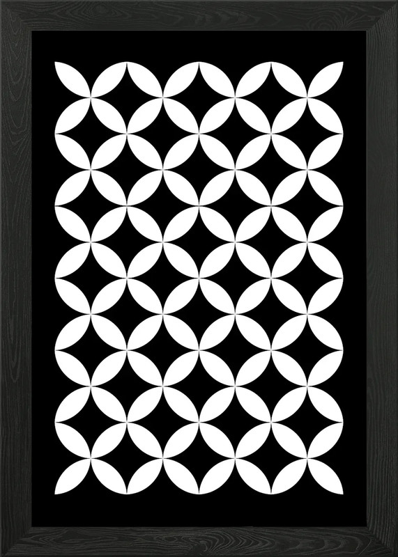 Geometric Pattern Framed Wall Art Poster Canvas Print Picture