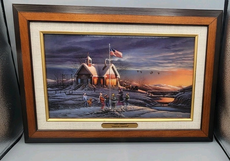 TERRY REDLIN America America 2000 Limited Ed Print 18.5 x 13in frame Americana
