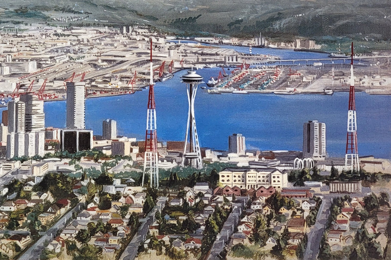 Vintage Blue Angels US Navy Aviation Art by Don Lee Seattle Seafair Puget Sound gallery