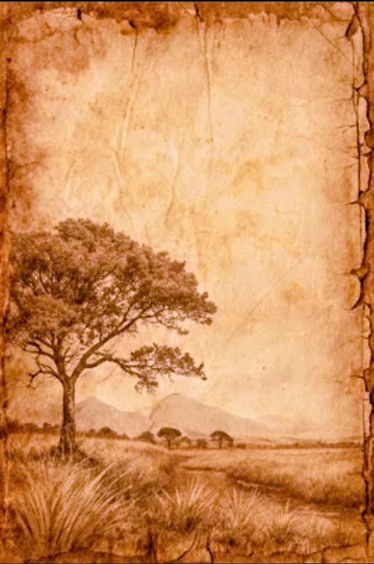 Sepia Landscape Art Print Portrait Tree Nature Realism Unframed