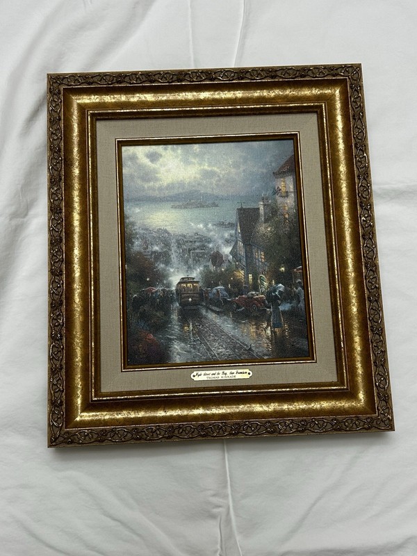 Thomas Kinkade Hyde Street and the Bay Framed Limited Edition Print San Francis…