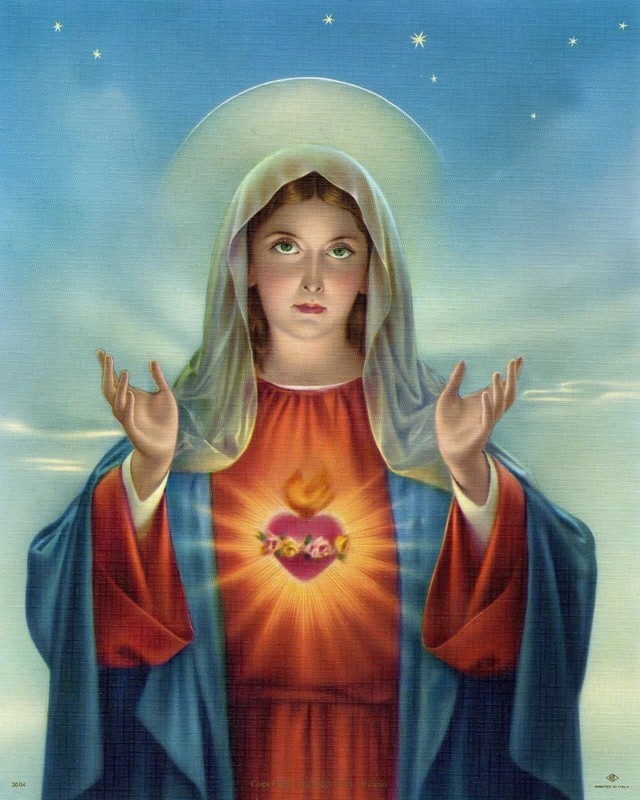 Catholic print picture IMMACULATE HEART of MARY poster print Home Decor
