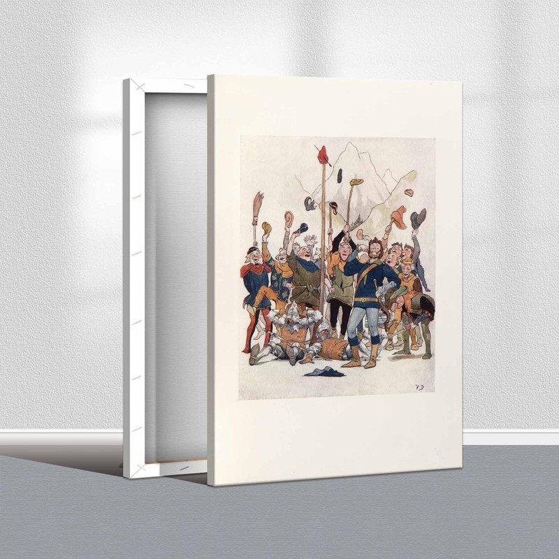 Canvas Print Oil Paintings Reproduction medieval victory celebration scene