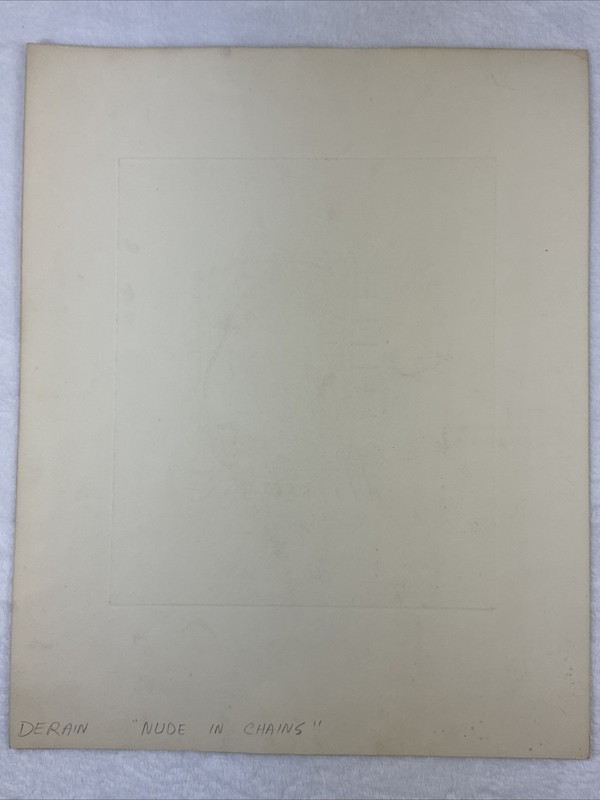 Andre Derain Vintage Fauvist Etching "The Prisoner" Signed in plate gallery