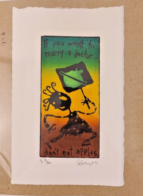 SA BOOTHROYD Art Lithograph «If You Want To Marry a Doctor» signed, numbered 9×6
