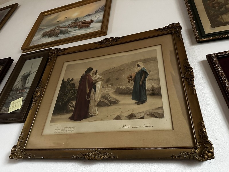 Victorian 1920’s Antique Gold French Textured ￼ Frame w Print By Ruth & Naomi gallery
