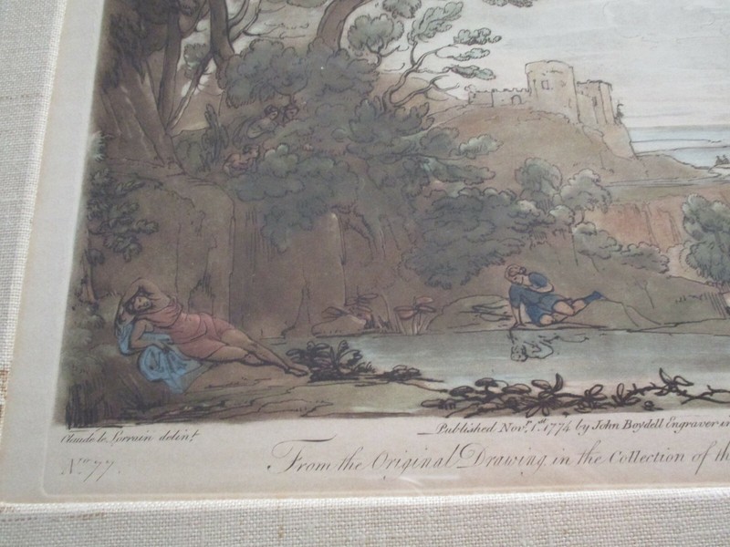 CLAUDE LORRAIN DRAWING RICHARD EARLOM MEZZOTINT ENGRAVING 18TH CENTURY LANDSCAPE gallery