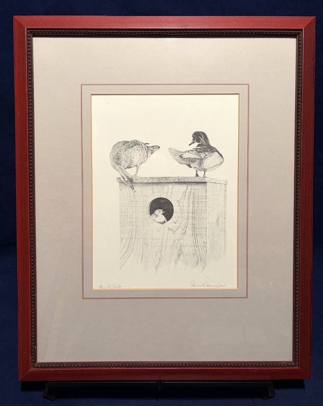 Vintage Consuelo Eames Hanks Print Signed & Numbered ‘Family Circle’, 18″ by 22″