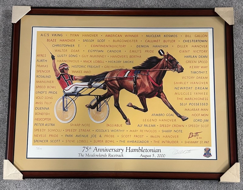 75th Anniversary Hambletonian, Richard Botto, Signed Original, 2 of 275