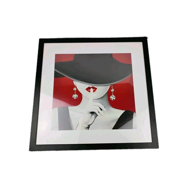 Haute Chapeau Rouge I Gallery Framed Canvas by Marco Fabiano 26″ X 26″