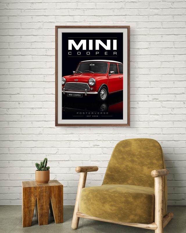 MINI Cooper | Poster Wall Art Print | Automotive Gift | By POSTERVERSE gallery