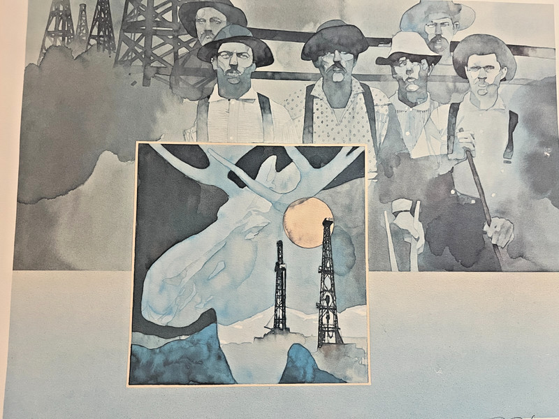 BART FORBES The North Slope Oil Wells Watercolor Print Signed Numbered 65/780 gallery