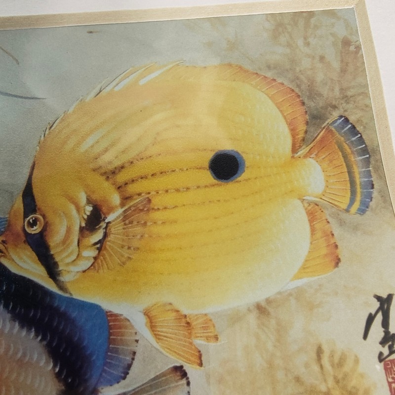 Vintage Yun Shan Lau Butterfly Fish Chinese Art Print Signed Numbered 28/200 gallery