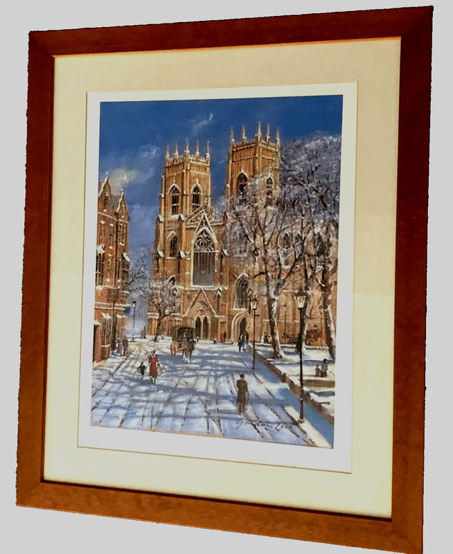 Framed & Glazed York Minster in Winter by Gordon Lees 17/175 print