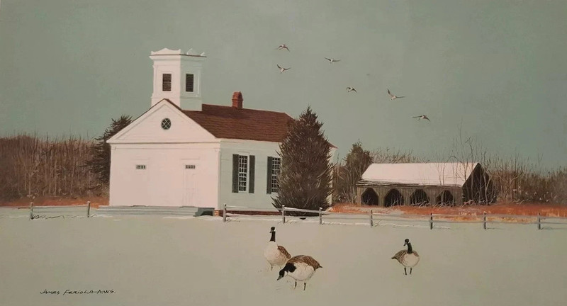 James Feriola, «Winter Tranquility», Lithograph, Signed and Numbered «775/950»