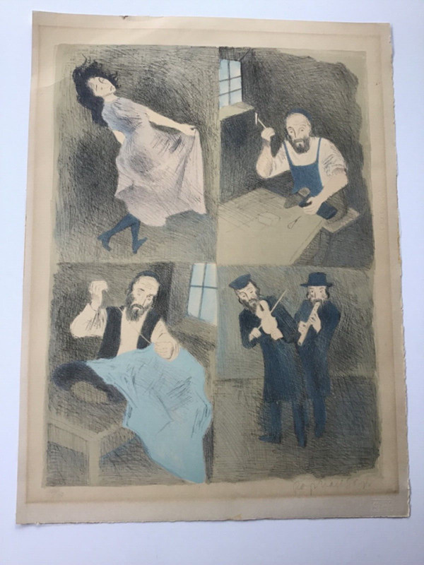 Raphael Soyer Lithograph «Gentlemen From Cracow» Ed. 128/150