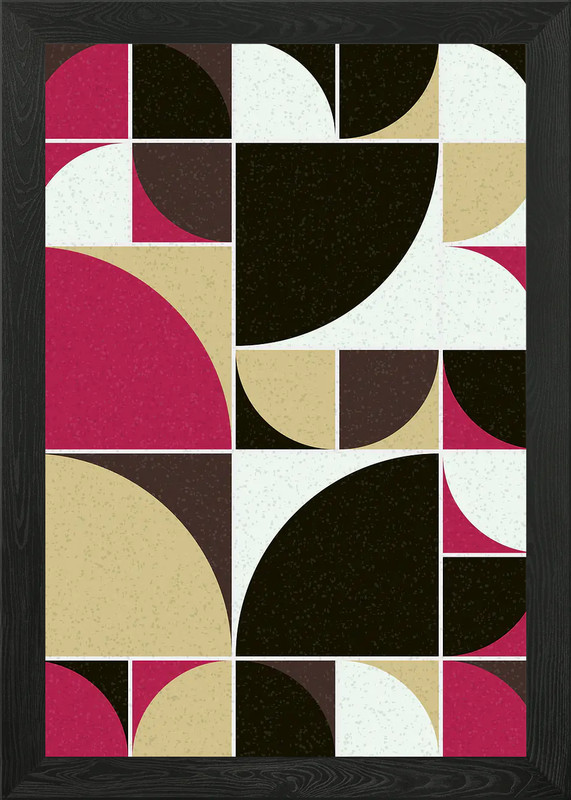 Abstract Geometric Pattern Framed Wall Art Poster Canvas Print Picture