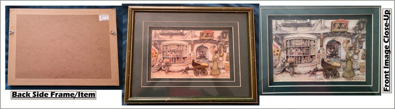 VTG Anton Pieck «The Toy Shop» 3D Shadowbox 14.25” x 11.75” Framed Wall Art Deco