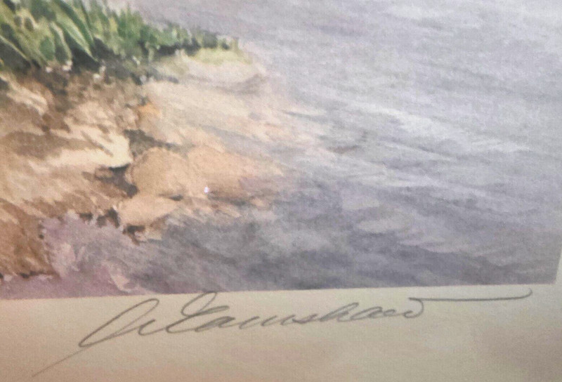 VTG 1993 ADELE EARNSHAW Print & Stamp Hand SIGNED Framed LTD ED NEW ZEALAND gallery