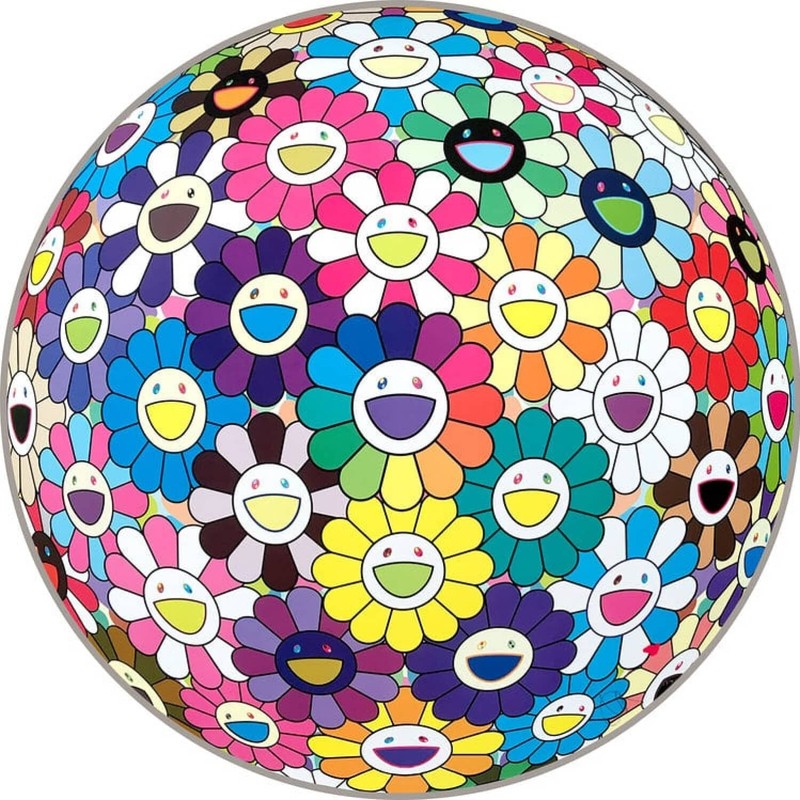 Takashi Murakami Flowerball Thoughts On Matisse 28″ x 28″ Art Print (2017) TMKK