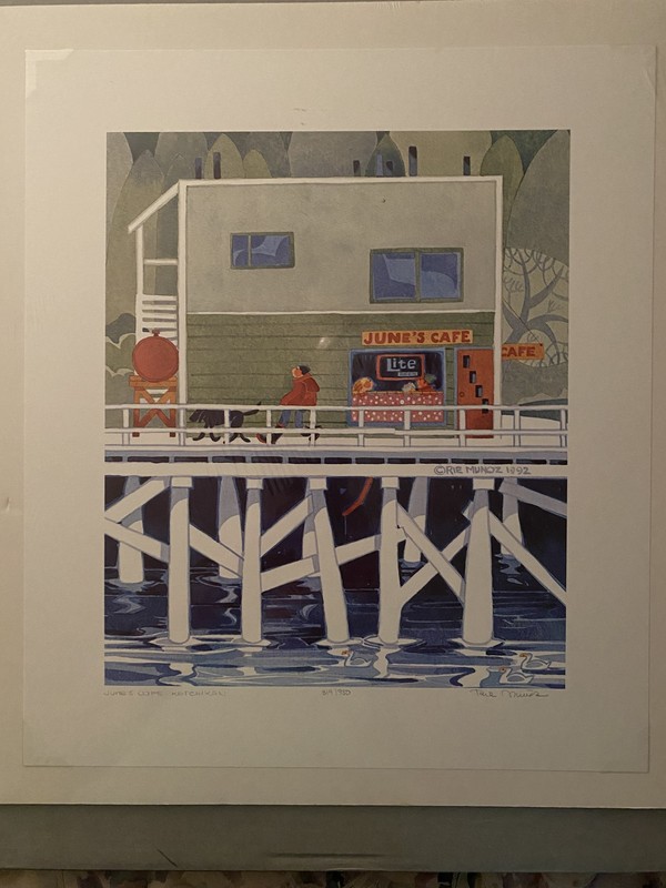 JUNE’S CAFÉ, KETCHIKAN | Rie Munoz | Limited Edition Numbered | Ed 950 | #319