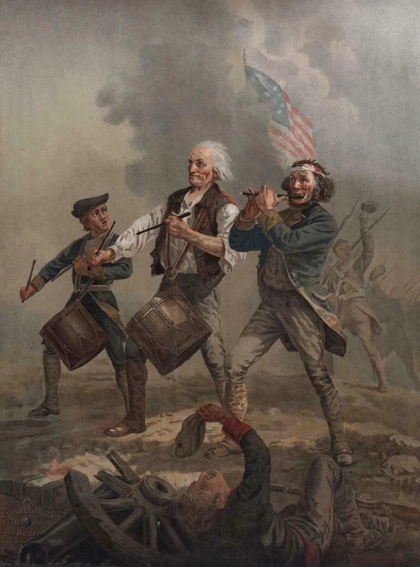SPIRIT OF 76 AMERICAN REVOLUTION vintage art poster print antique painting