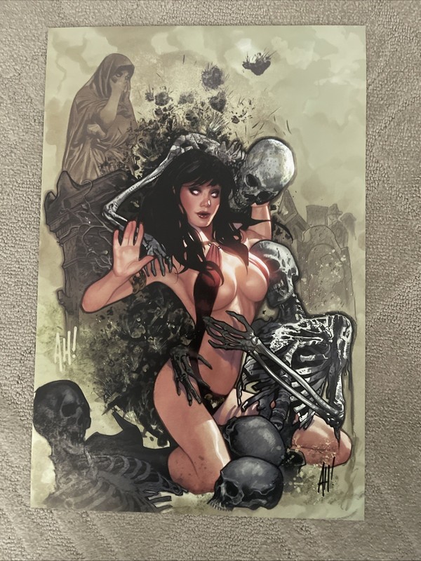 2019 SDCC Vampirella ART PRINT BY ADAM HUGHES 12×18
